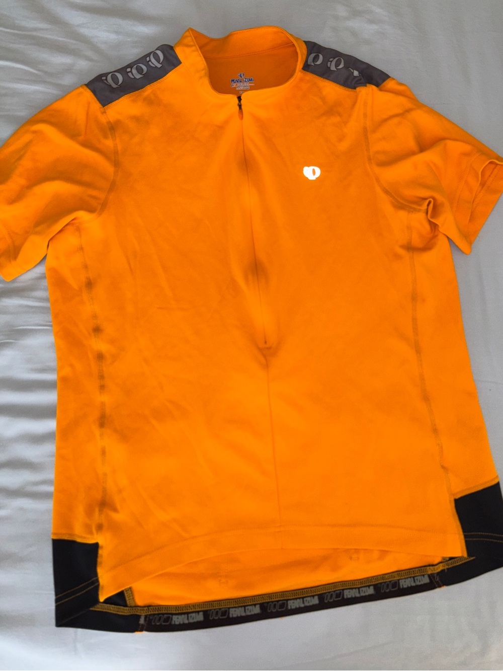 Pearl Izumi Select - Mens Short-Sleeve Cycling Jersey in Orange with Bk Accents
